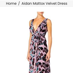 Aidan Mattox sleeveless floor length velvet wrap dress size 8 never worn